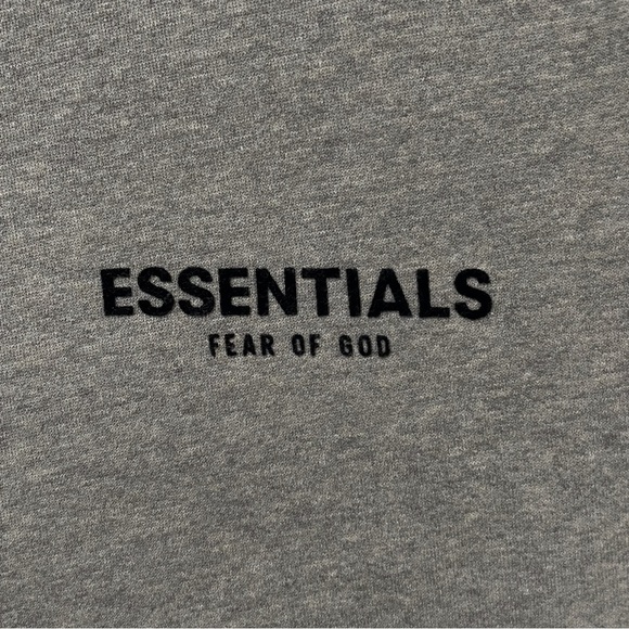 Essentials Gray Pullover Hoodie Sweatshirt - Picture 3 of 9